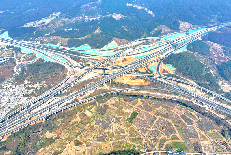 图为同古互通改造顺利完成航拍图.jpg